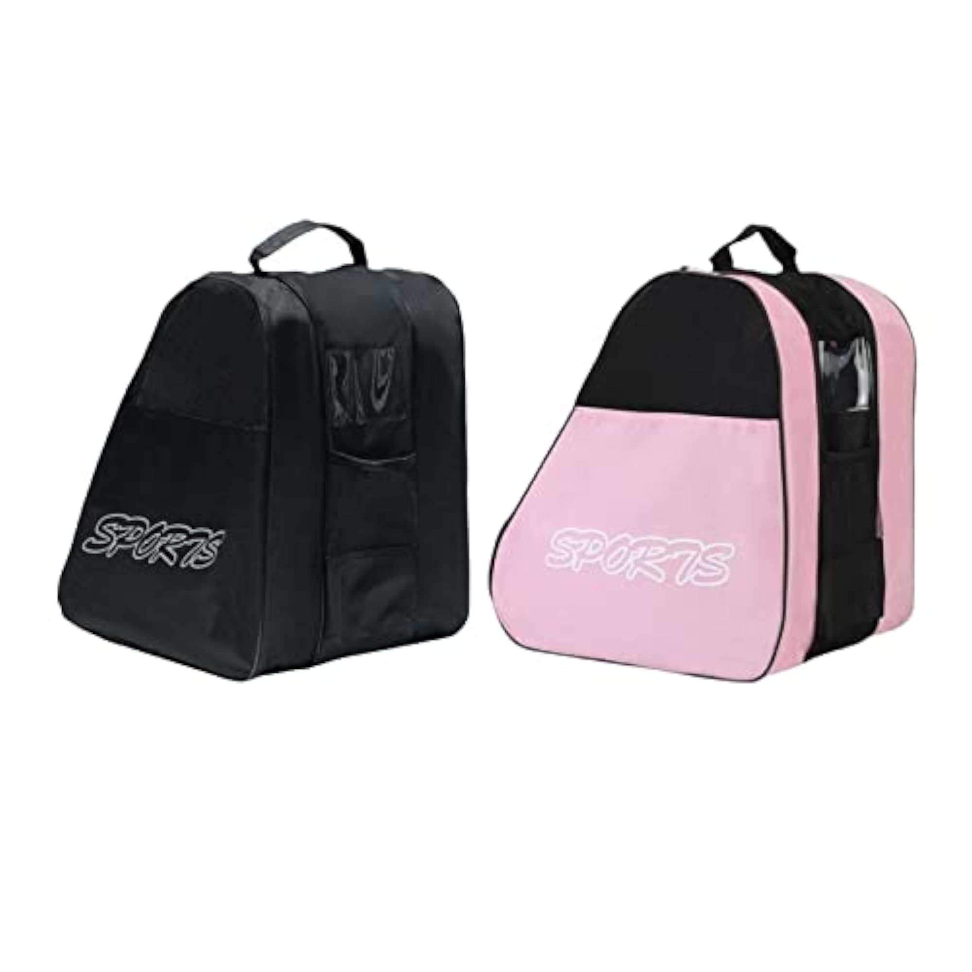 Breathable Skating Shoes Bag, 2Pcs Set, Pink & Black